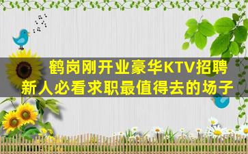 鹤岗刚开业豪华KTV招聘新人必看求职最值得去的场子